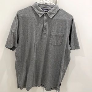 Patagonia Lightweight Polo Shirt, Large, Heather Grey